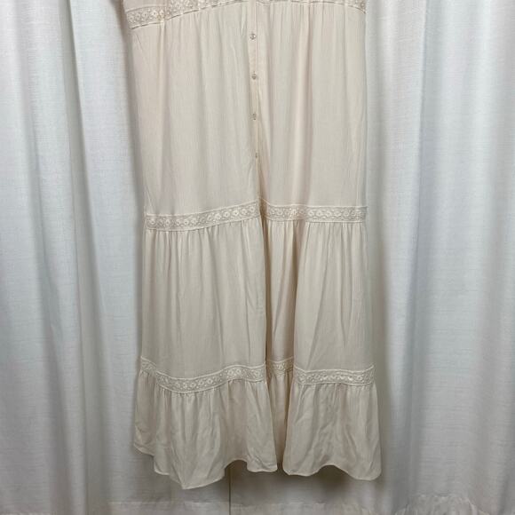 Torrid Whisper White Cream Gauze Y Neck Maxi Dress Sz.4 NWT - Picture 7 of 16